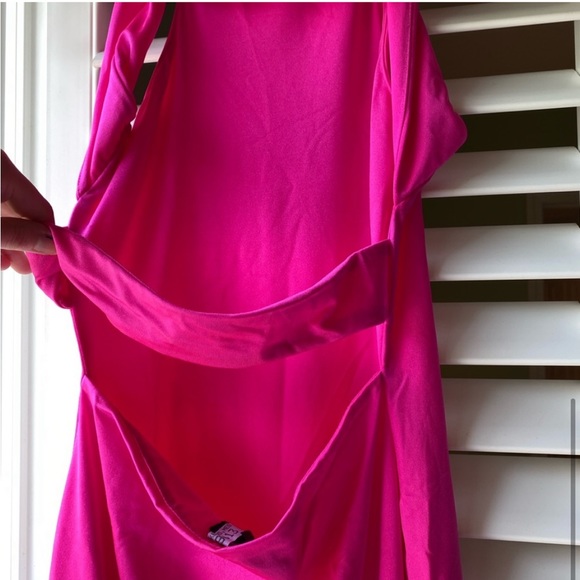 🩷 H:OURS HOT PINK MIDI DRESS - Picture 6 of 9